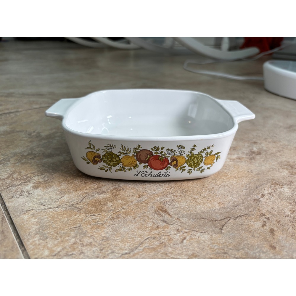 Corning Ware Spice O Life L'Echalote A-1-B 1 Quart Casserole Dish Vintage